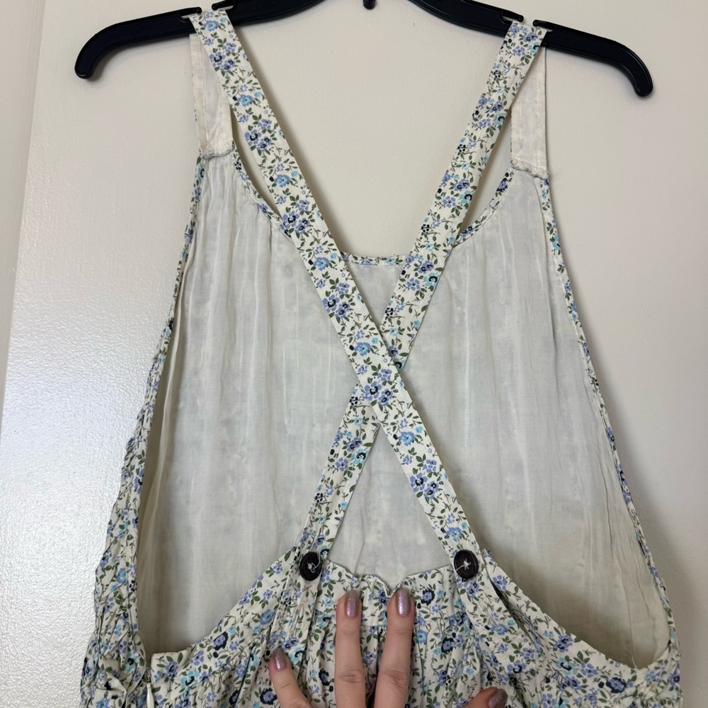Free People Women's Petunia Mini Dress Tea Combo Floral NWT Size L - Picture 6 of 8